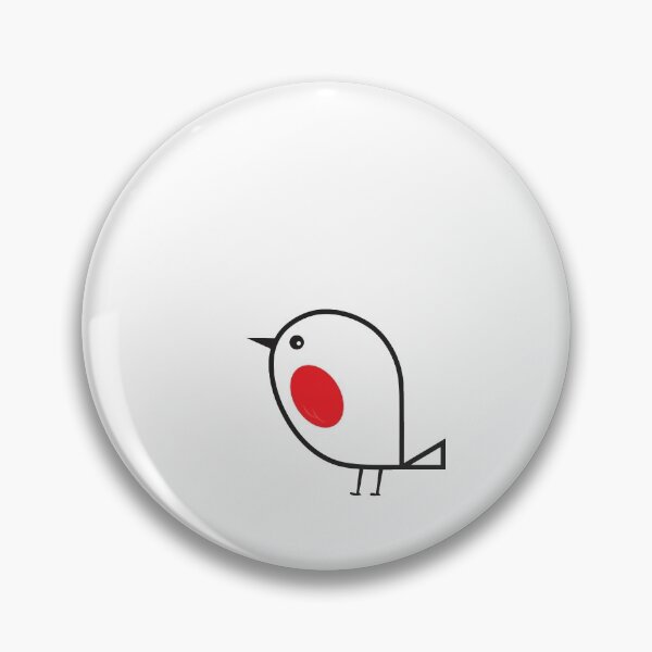 Item preview, red robin Xmas snow bird fun sweet red white designed and sold by handmadehipsters.
