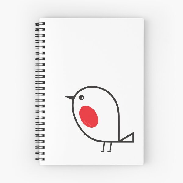 Item preview, red robin Xmas snow bird fun sweet red white designed and sold by handmadehipsters.