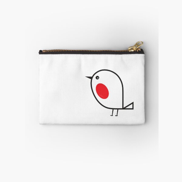 Item preview, red robin Xmas snow bird fun sweet red white designed and sold by handmadehipsters.