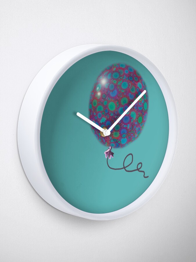 Thumbnail 2 of 4, Clock, Happy balloon designed and sold by AnnakohArt.