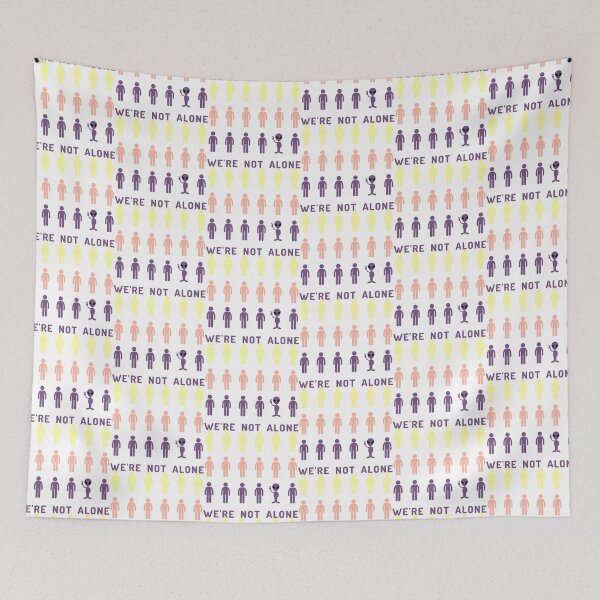 Item preview, We're Not Alone | Aliens Among Us designed and sold by seapandaarts.
