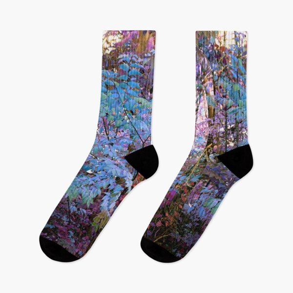 Item preview, Enchanted Fantasy Pastel Forest Woodland Blue Violet Leaves designed and sold by JariHawk.