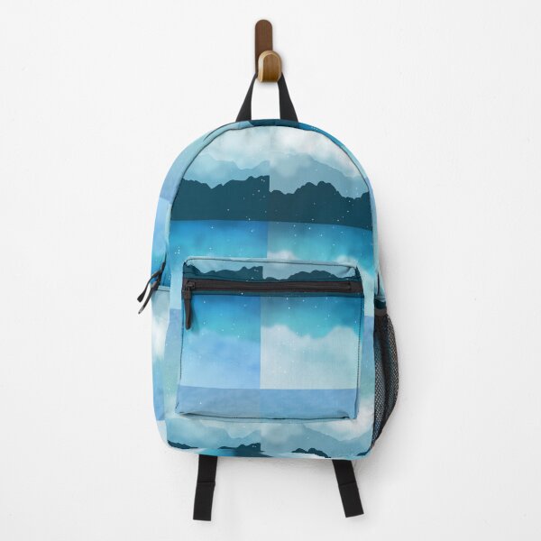 Item preview, Digital Art - Gorgeous Blue Landscape with Stars designed and sold by sticker-vault.