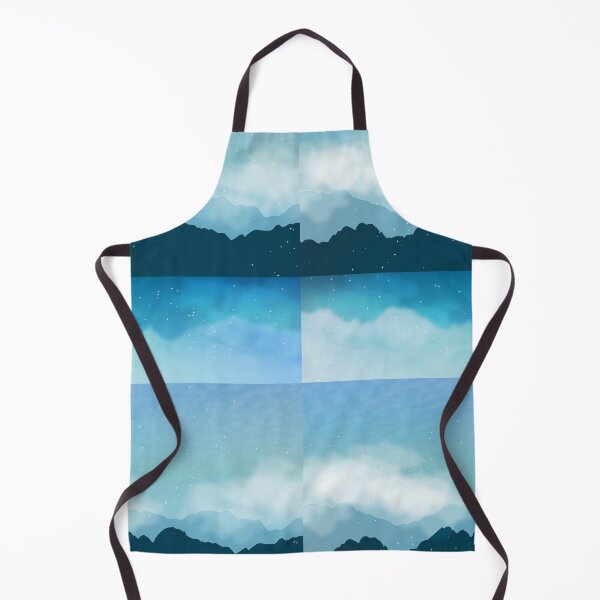 Item preview, Digital Art - Gorgeous Blue Landscape with Stars designed and sold by sticker-vault.