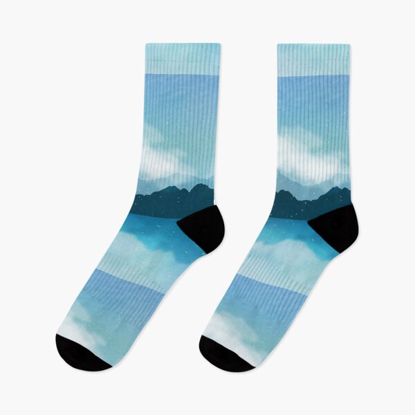Item preview, Digital Art - Gorgeous Blue Landscape with Stars designed and sold by sticker-vault.
