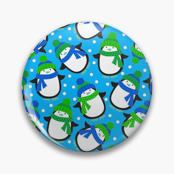 Item preview, Cute Contemporary Christmas Penguin Blue Pattern designed and sold by DEC02.