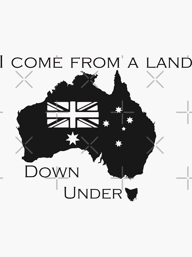 "Land Down Under" Sticker for Sale by MMEIRI1 Redbubble