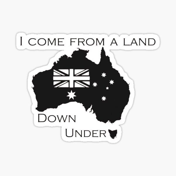 "Land Down Under" Sticker for Sale by MMEIRI1 Redbubble
