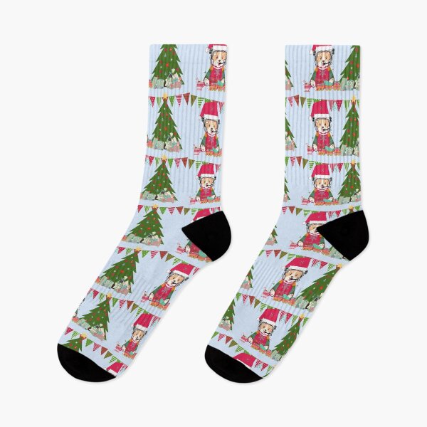 Item preview, Space Corgi celebrates Christmas! - The Cool Astronaut Puppy! designed and sold by LukjanovArt.