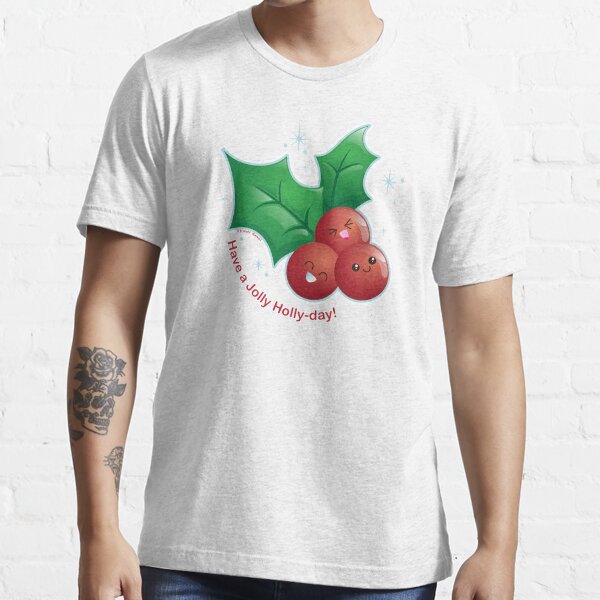 "Cute Holiday Holly" Tshirt by kimchikawaii Redbubble christmas t