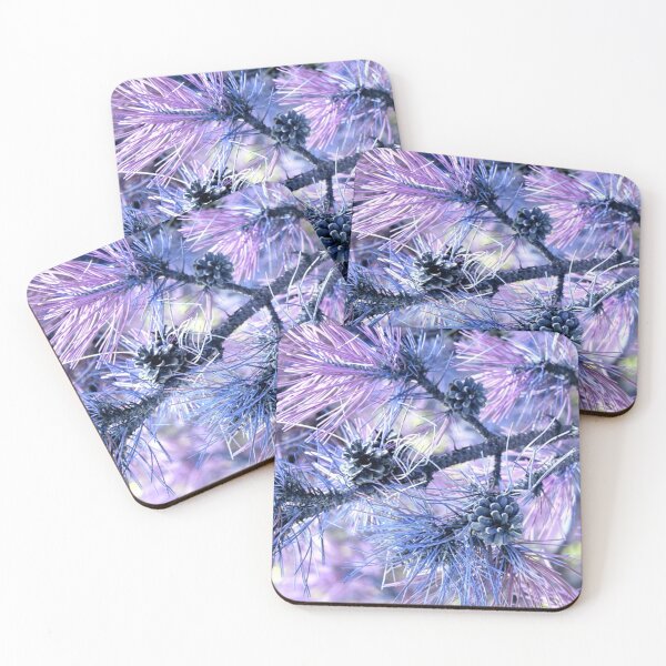 Item preview, Blue and Violet Enchanted Fantasy Pastel Winter Evergreen Pine Cones designed and sold by JariHawk.