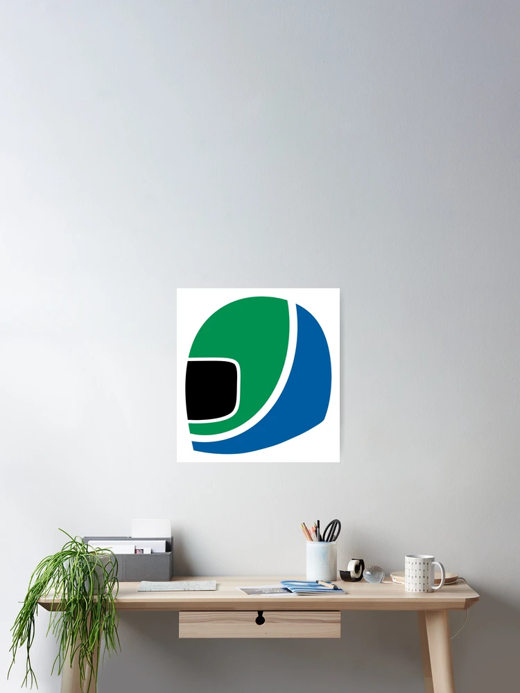 Thumbnail 2 of 3, Poster, Austin Rover Rallysprint Helmet Logo - Left facing designed and sold by CellularSong.