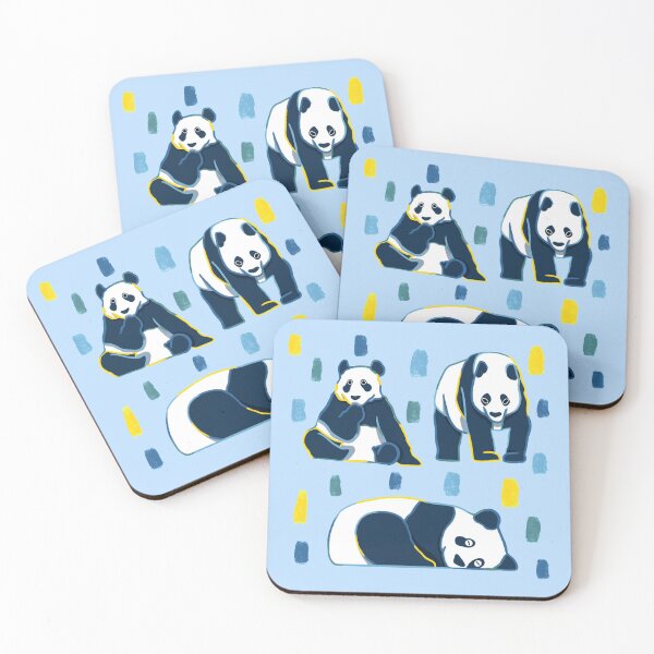 Item preview, Panda Bear #1 - Cute Blue and White Bear Illustration Pattern  designed and sold by TheRainbowRoom.