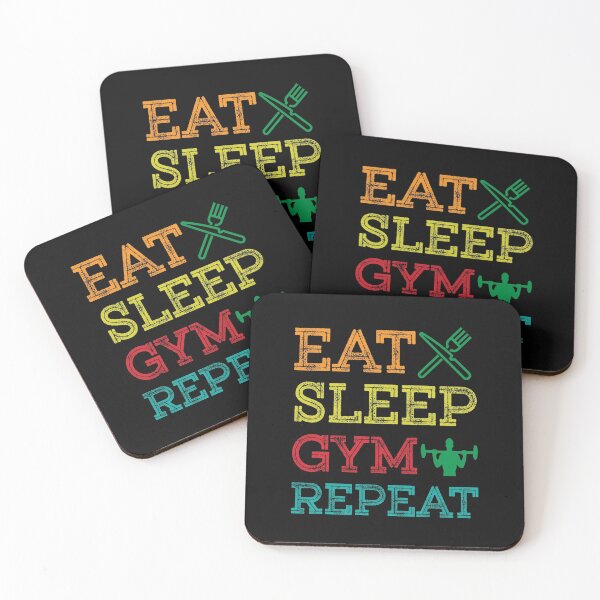 Item preview, Eat Sleep Gym Repeat - For Wellness Minded People.  Fitness Shirts. designed and sold by lduke47.