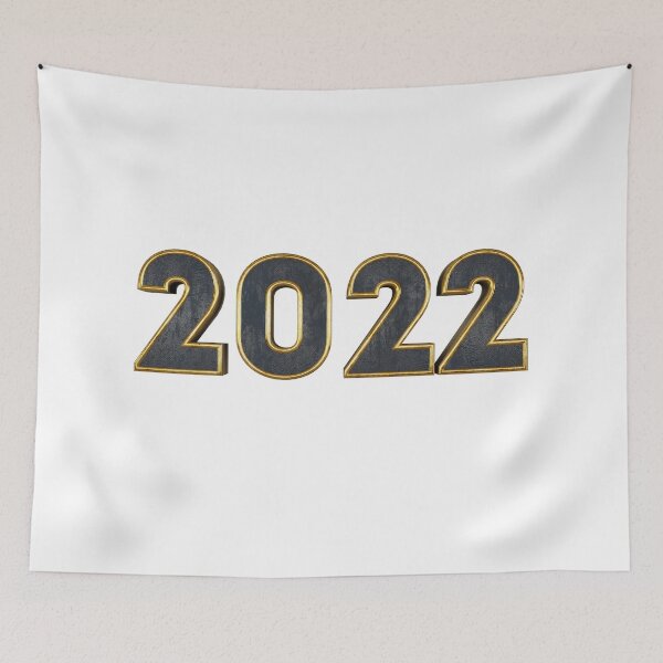 Item preview, happy new year 2022 text 3d metal gold texture with transparent background designed and sold by Mim007.