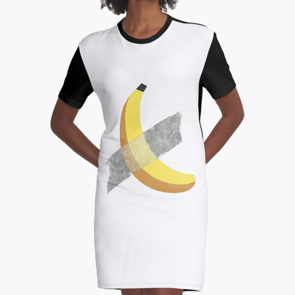 Duct taped banana Graphic T-Shirt Dress