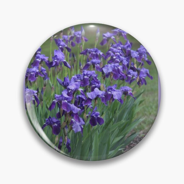 Item preview, Lovely Purple Irises Nature Scene Green Grass Background designed and sold by JariHawk.