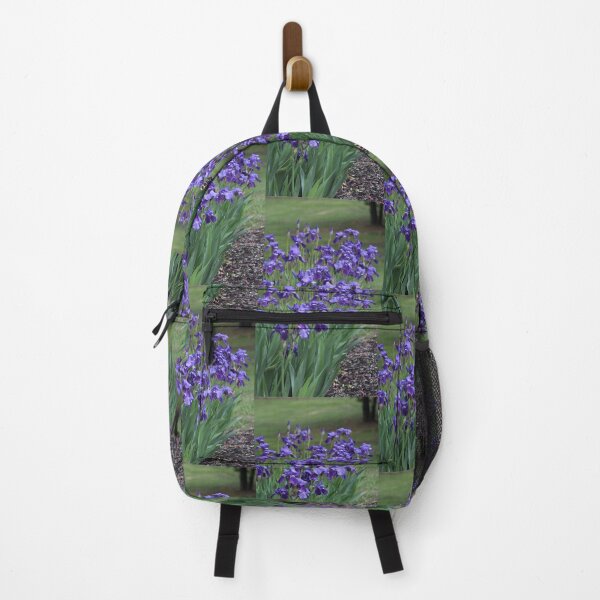 Item preview, Lovely Purple Irises Nature Scene Green Grass Background designed and sold by JariHawk.