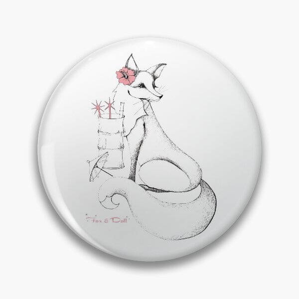 Item preview, Cocktail Fox designed and sold by FoxandDoll.