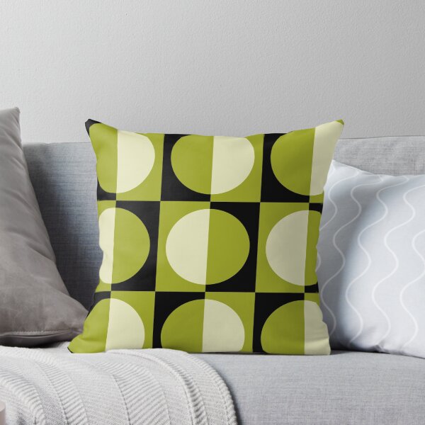 Item preview, Retro Geometric Half Square and Circle Pattern 243 designed and sold by tonymagnerart.