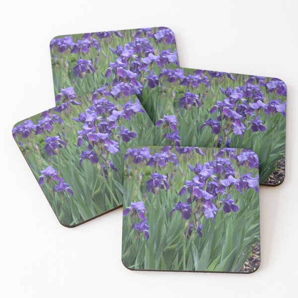 Item preview, Purple Irises Blooming in Summer Nature Scene  designed and sold by JariHawk.