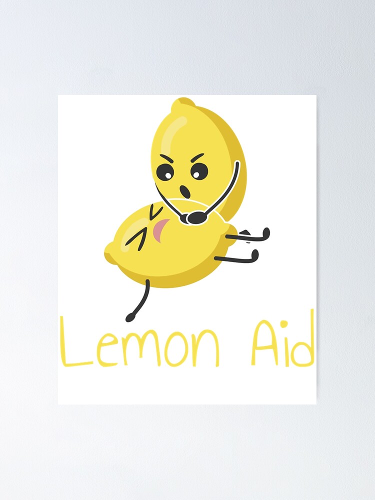 "Funny LemonAid Lemon First Aid Pun Joke" Poster for Sale by