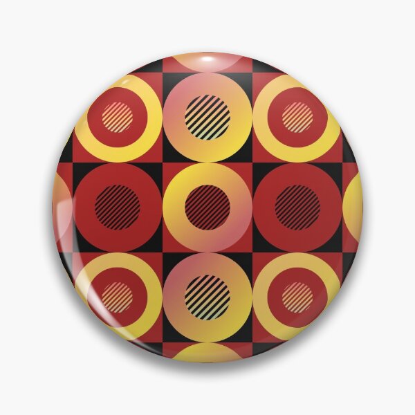 Item preview, Red, black and yellow circular design tile work designed and sold by Fiscal40.