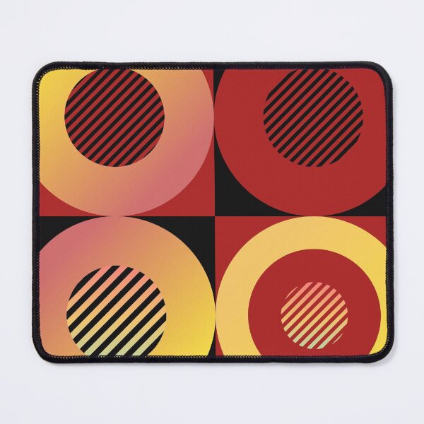 Item preview, Red, black and yellow circular design tile work designed and sold by Fiscal40.
