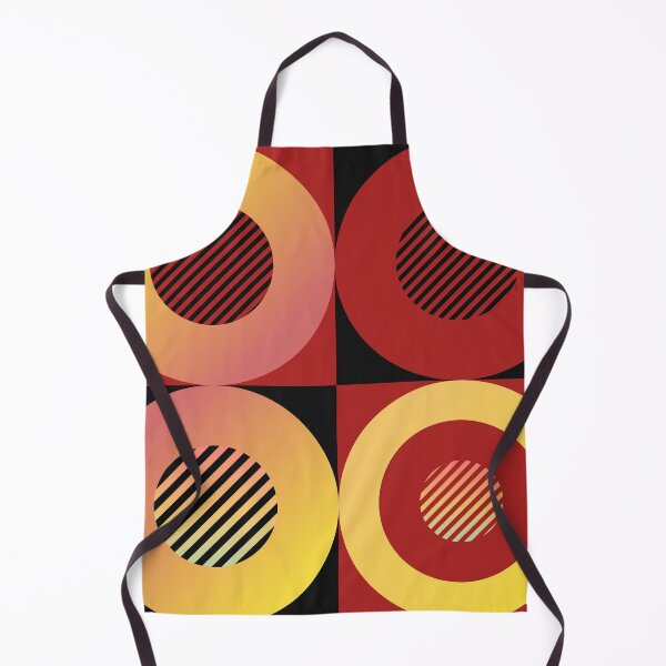 Item preview, Red, black and yellow circular design tile work designed and sold by Fiscal40.