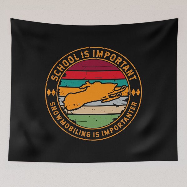 Item preview, School Is Important But Snowmobiling Is Importanter designed and sold by TKsTees.