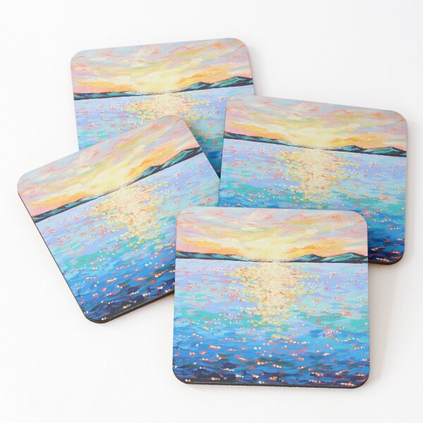 Item preview, Sparkling Dawn Sea Painting designed and sold by EveiArt.