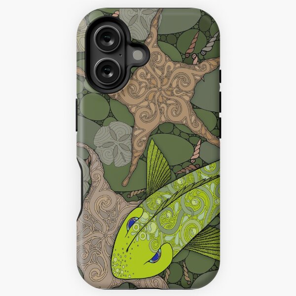 Vista previa del artículo con la obra «Pez verde solo», diseñado y vendido por sajasca.