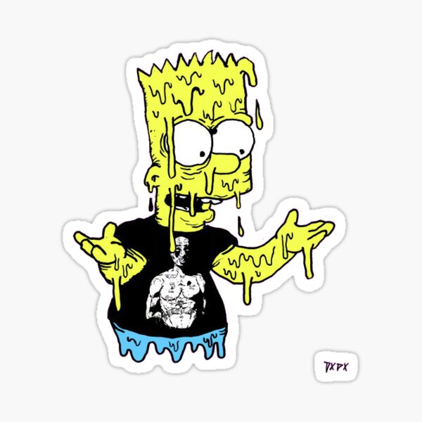 Bart Simpson Drippy Sticker | stickhealthcare.co.uk