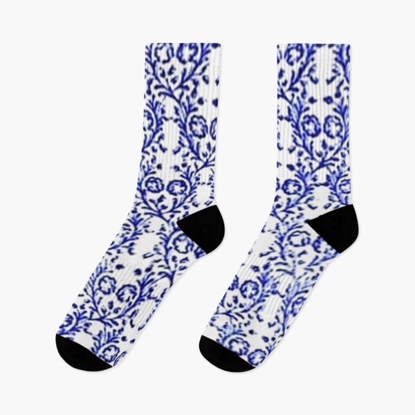 Item preview, Vintage Floral Sapphire Blue and White designed and sold by SaraValor.