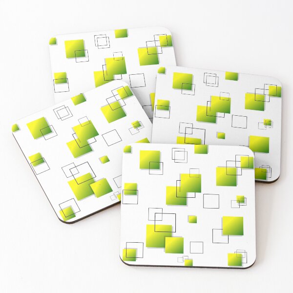 Item preview, Geometric Square green and yellow  designed and sold by Tshirtstory.