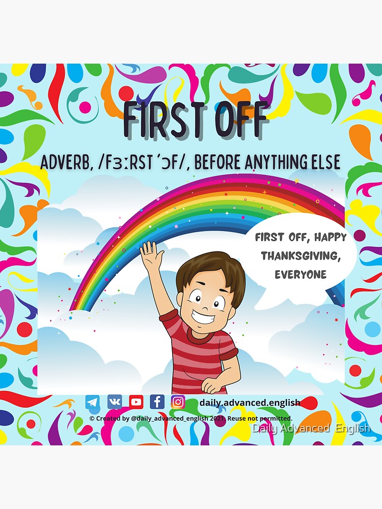 Pegatina «Aprende palabras en inglés en primer lugar» de