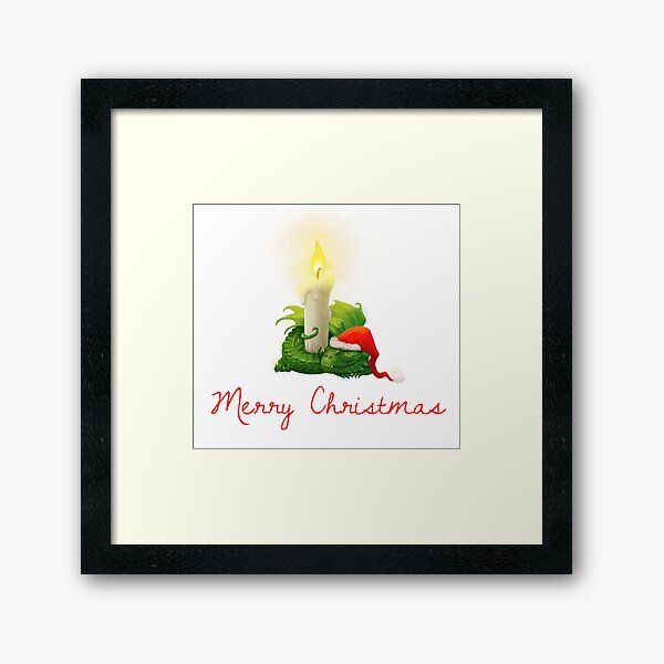 Merry Christmas! Dragon? Framed Art Print