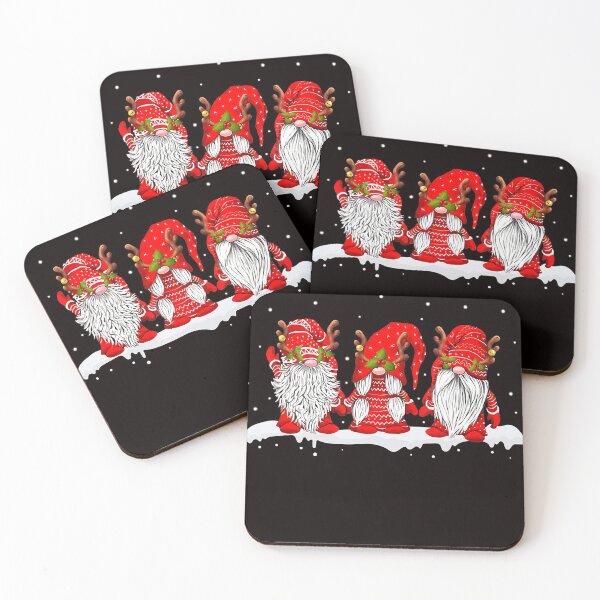 Item preview, Three Nordic Gnomes Winter Christmas Swedish Elves designed and sold by JodyBoling.