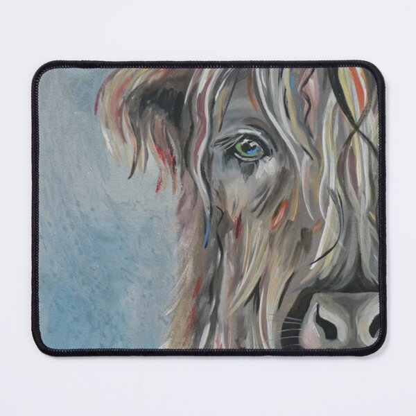 Item preview, Highlander cow painting illustration by Pascale Breton Canadian Artist designed and sold by Pascale Breton.
