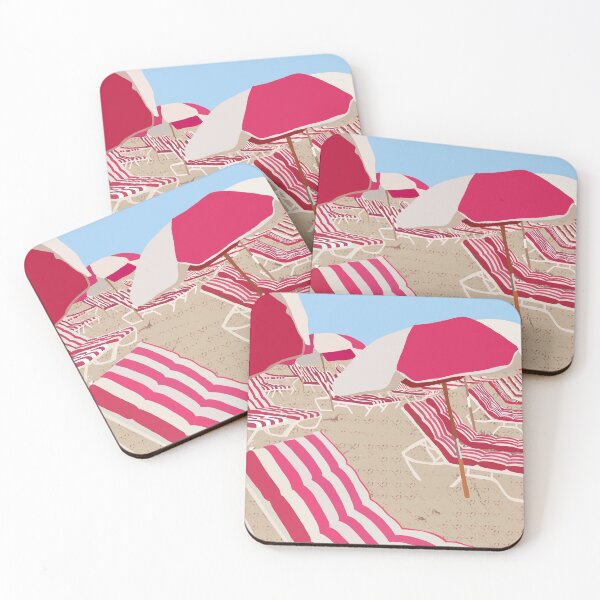 Item preview, Pink Beach Digital Illustration  designed and sold by beccacreations.