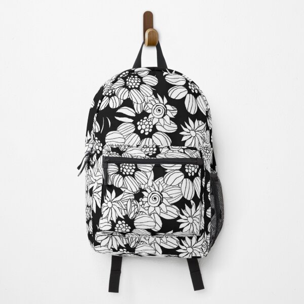 Item preview, White Leaves On Black A Hand Painted Pattern designed and sold by chetan786.