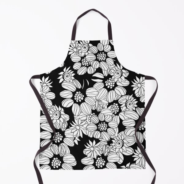 Item preview, White Leaves On Black A Hand Painted Pattern designed and sold by chetan786.