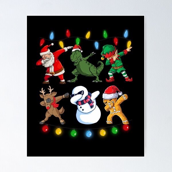 Item preview, Christmas Dabbing Santa Elf  T-Rex Reindeer Dab Xmas PJs Boys Kids designed and sold by lytainhan89.