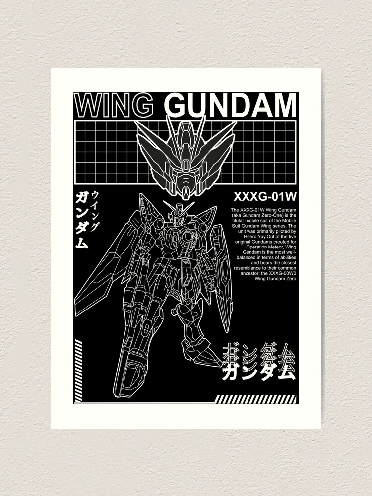 WING GUNDAM XXXG-01W BLACK WHITE STREETWEAR 