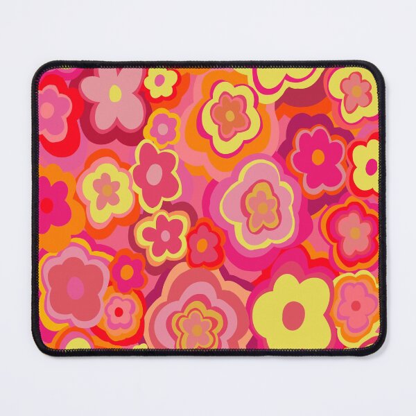 Item preview, Retro Yellow, Orange and Red Flower Art Design Illustration  designed and sold by beccacreations.