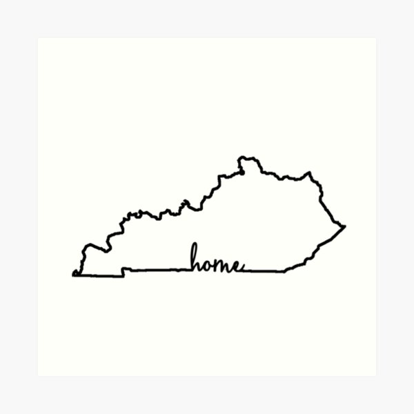 Kentucky Home Outline Art Print