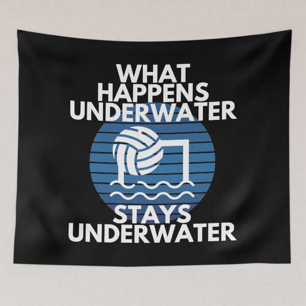 Item preview, What Happens Underwater Stays Underwater Polo Sport Humor designed and sold by EllConApparel.