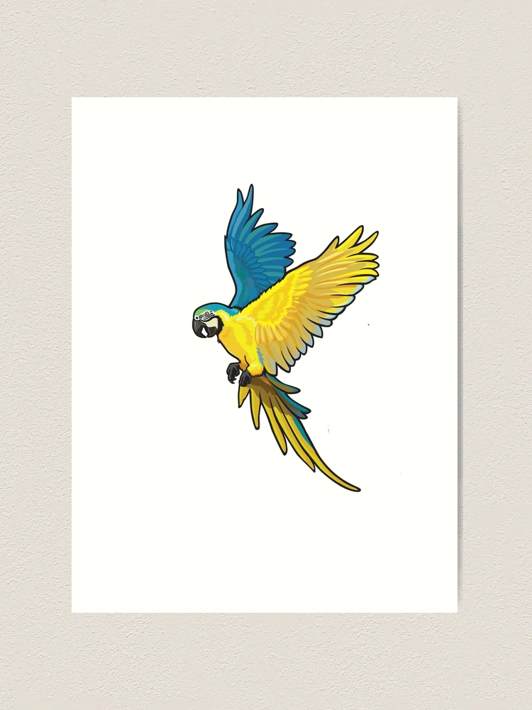 Vector colorful textured sketch drawn by hand of parrot on a white  background. Bright exotic tropical flying bird macaw. Isolated vivid art  outline illustration. Stock Vector | Adobe Stock