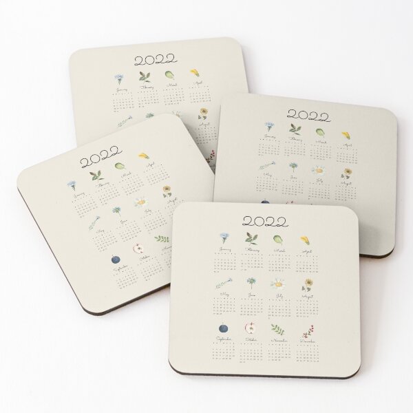 Item preview, 2022 botanical art calendar designed and sold by SerenaChoe.