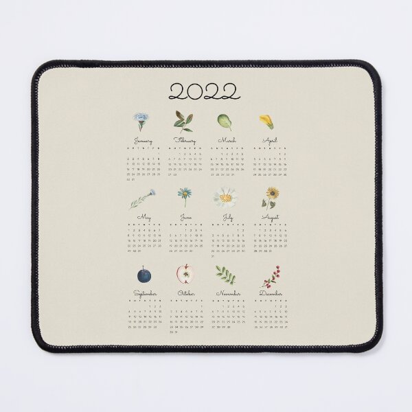 Item preview, 2022 botanical art calendar designed and sold by SerenaChoe.